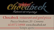 Chocabeck, restaurant, cafè and good pizza